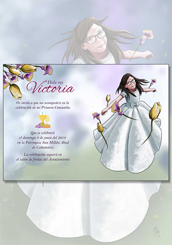 /Diseño tarjeta invitación para la celebración de la primera comunión