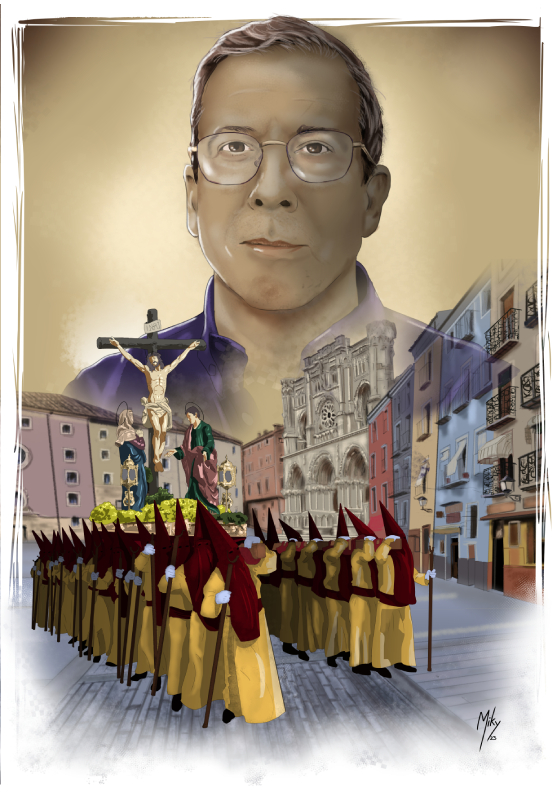 /Retrato del pregonero de la Semana Santa de Cuenca del año 2023. 