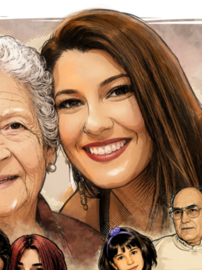 Detalle 2 Retrato personalizado para regalar a un familiar no es solo un elemento decorativo: es un recuerdo creado especialmente para alguien importante. 