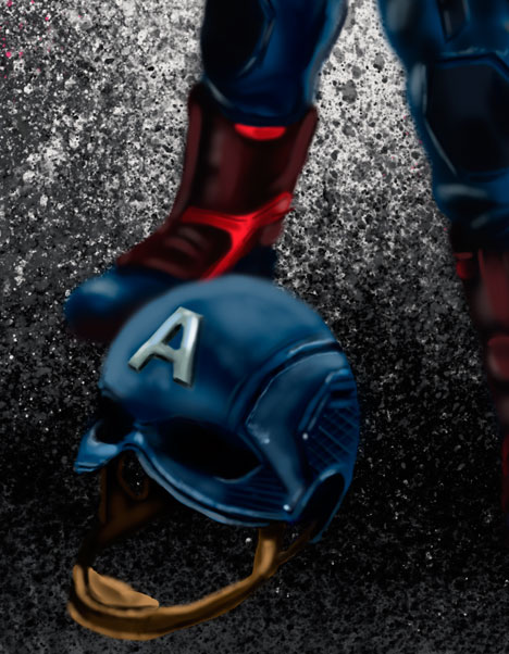 Detalle 3 Gran fan de Disney y de Marvel. Ilustración de una niña de 6 años como Capitán América.