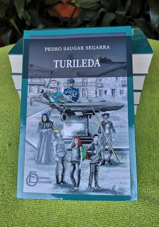 Detalle 1 Ilustración realizada para la portada del libro de Pedro Saugar Segarra llamado: TURILEDA. Dibujo en blanco y negro con algunos colores y grises