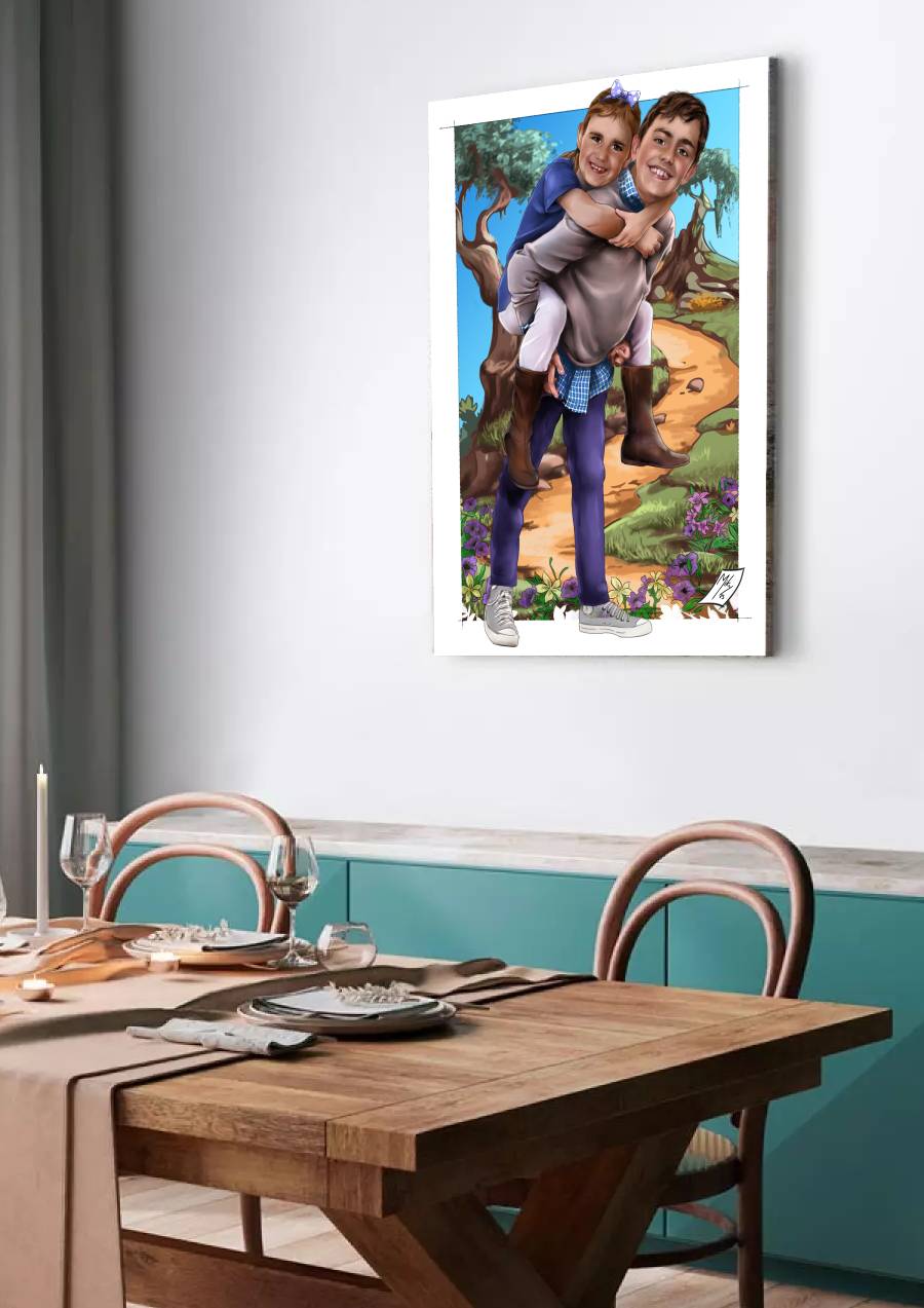 Detalle 4 Celebra el amor incondicional de una abuela con un detalle único y lleno de ternura: un dibujo personalizado de sus nietos. Este emotivo recuerdo es mucho más que un simple dibujo; es una expresión sincera del cariño y agradecimiento hacia esa persona tan especial que siempre está presente con una sonrisa, un consejo y un abrazo cálido.