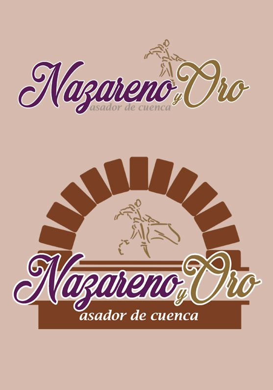 Detalle 1 Diseño logotipo para el asador de Cuenca Nazareno y Oro