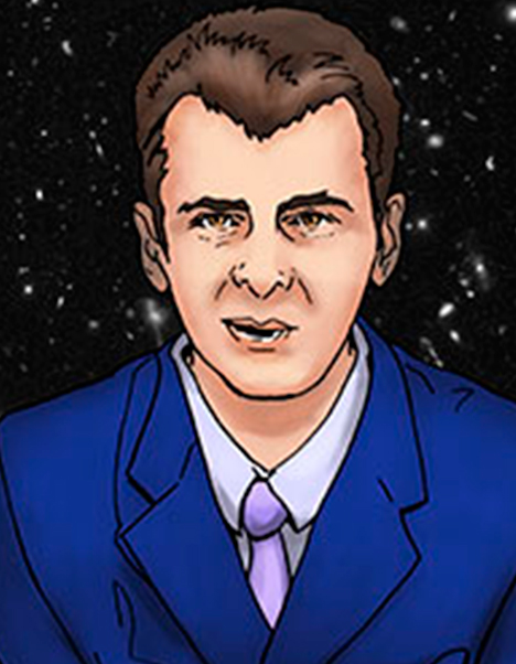 Detalle 2 Ilustración Mikhail Prokhorov formato cómic. Mikhail Prokhorov triunfando en la vida, ideal para realizar un retrato familiar de estilo original.