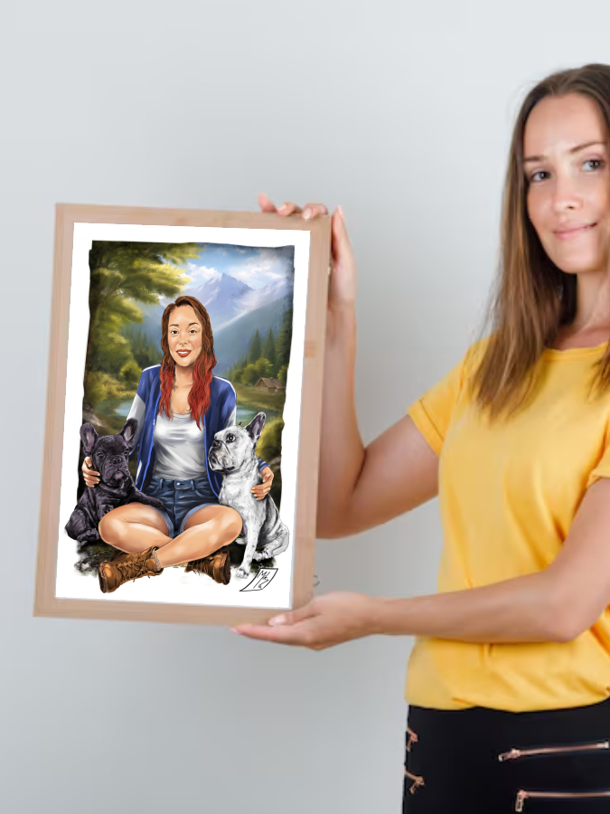 Detalle 4 Convierte a tu mascota en una ilustración única y llena de personalidad con nuestros dibujos personalizados de mascotas. Creamos retratos divertidos y originales de perros, gatos y todo tipo de animales, perfectos para sorprender con un regalo especial y emotivo.