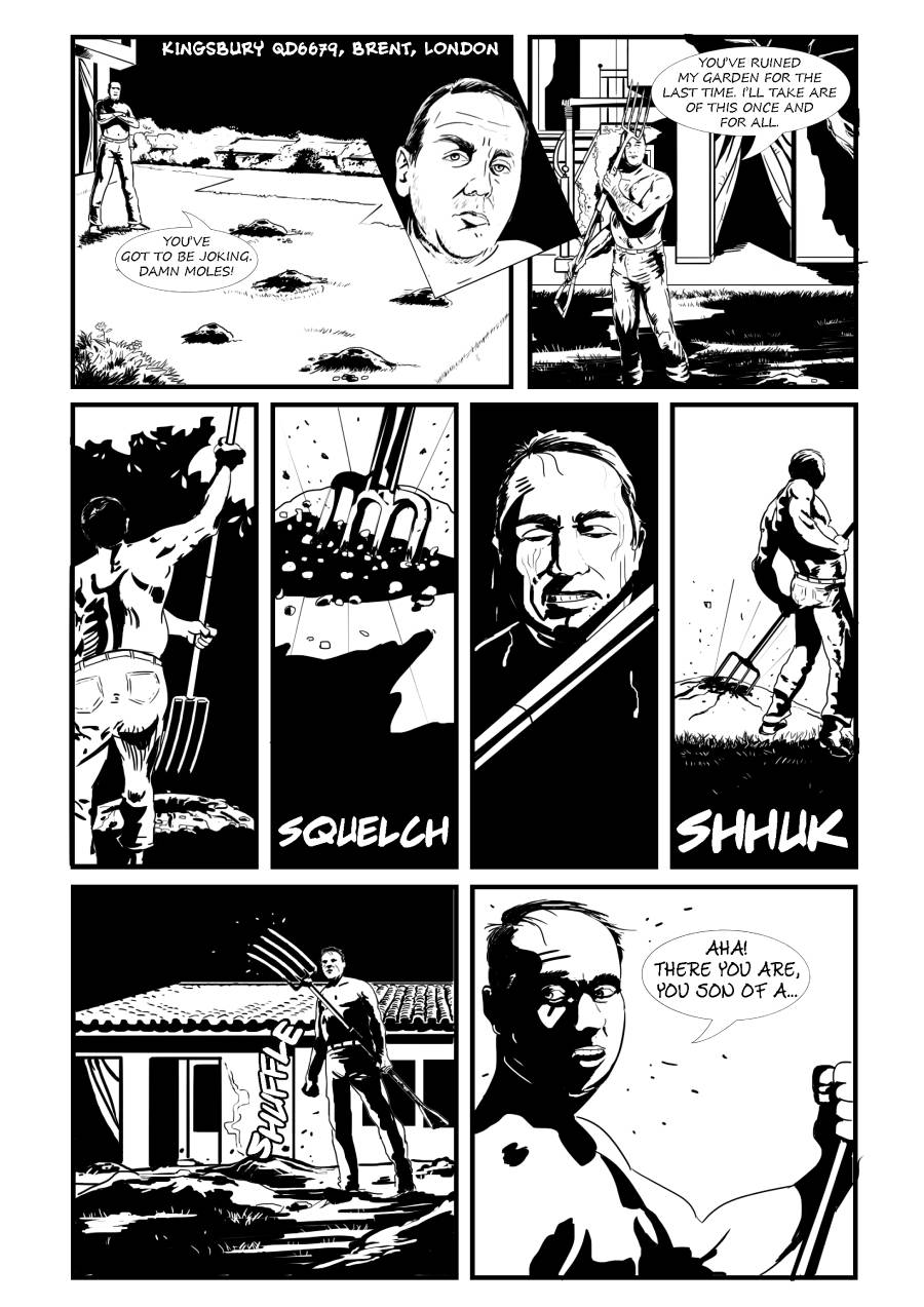 Detalle 1 <p>THE BRINK #3: Gusanos de la Muerte del Inframundo.</p>
<p>Guión: Steven Sweeney</p>
<p>Dibujo: Miky Ruizma</p>
La inspectora Sally Shivers y el inspector jefe Cameron Beckett se encargan de un caso de desaparición y se topan con demonios del infierno. ¿Tiene Clown algo que ver en esto?