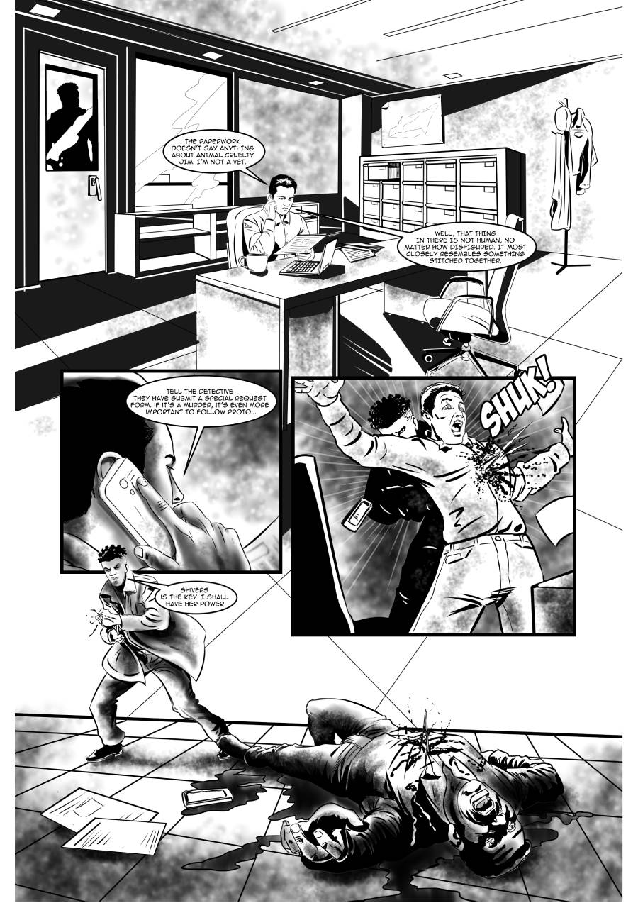 Detalle 2 <p>THE BRINK #5: Cayendo a pedazos</p>
<p>Guión: Steven Sweeney</p>
<p>Dibujo: Miky Ruizma</p>
Lady Midday regresa mientras el Superintendente King pierde la trama.